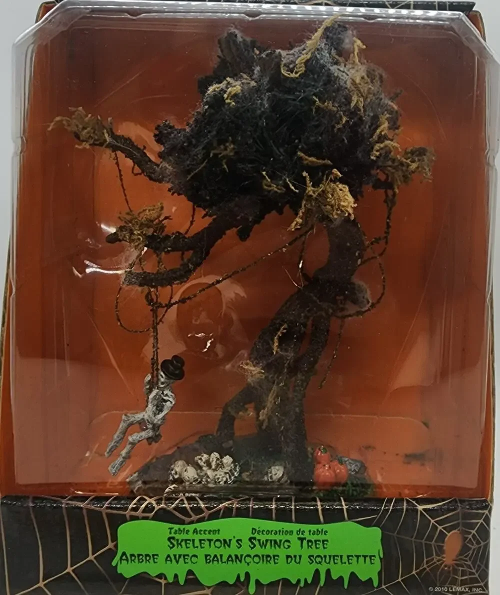 Lemax 2010 Spooky Town Skeleton's Swing Tree Table Accent #03817 RARE
